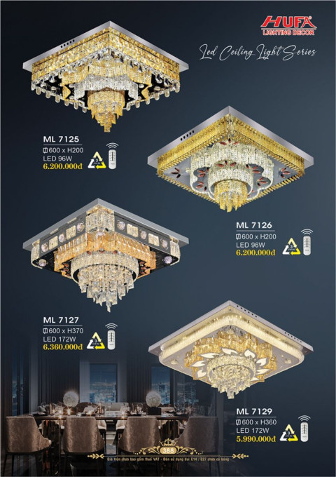 Đèn mâm LED Hufa ML 7125, ML 7126, ML 7127, ML 7129