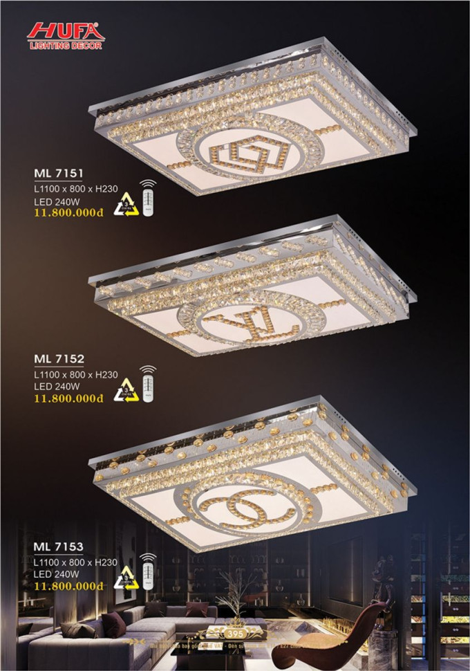 Đèn mâm LED Hufa ML7151, ML 7152, ML 7153