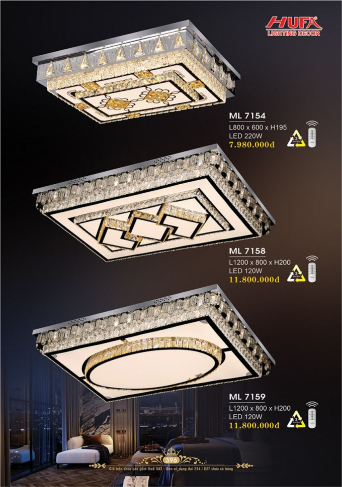 Đèn mâm LED Hufa ML 7154, ML 7158, ML 7159