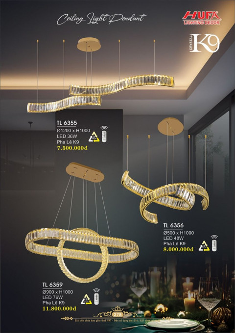 Đèn thả LED Hufa TL 6355, TL 6356, TL 6359