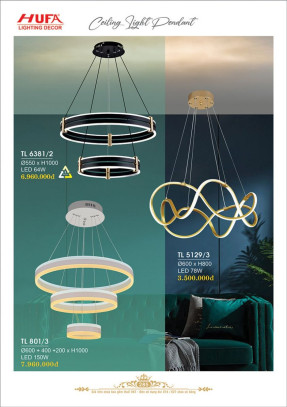 Đèn thả LED Hufa TL 6381/2, TL 5129/3, TL 801/3