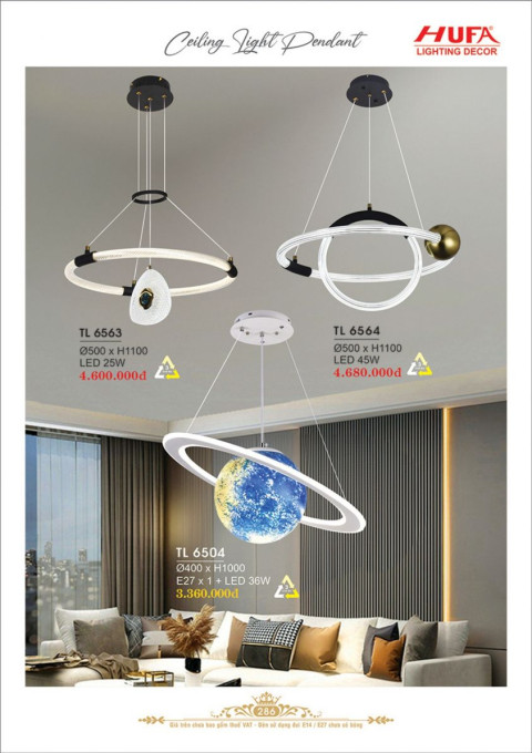 Đèn thả LED Hufa TL 6563, TL 6564, TL 6504