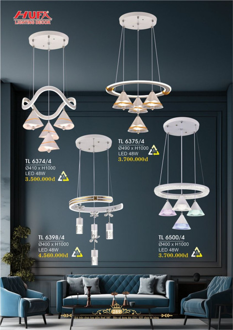 Đèn thả LED Hufa TL 6374/4, TL 6375/4, TL 6398/4, TL 6500/4