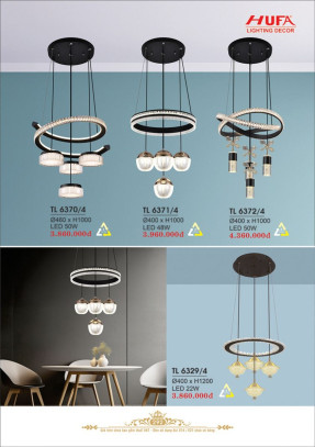 Đèn thả LED Hufa TL 6370/4, TL 6371/4, TL 6372/4, TL 6329/4