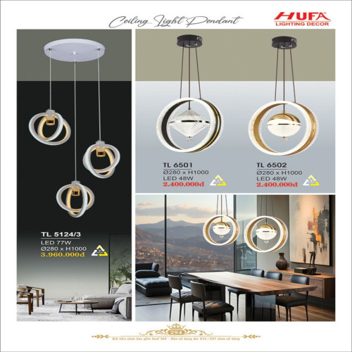 Đèn thả LED Hufa TL 5124/3, TL 6501, TL 6502
