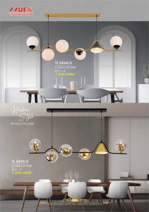 Đèn thả LED Hufa TL 6548/6, TL 6549/6