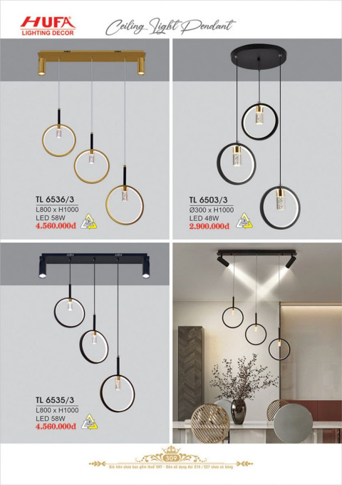 Đèn thả LED Hufa TL 6536/3, TL 6535/3, TL 6503/3