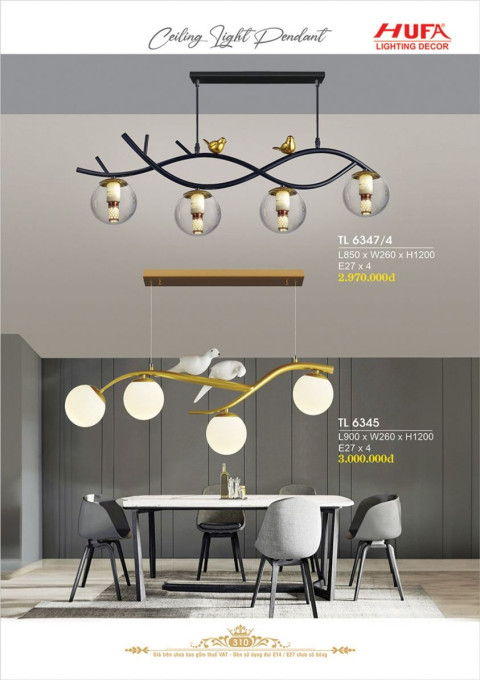 Đèn thả LED Hufa TL 6347/4, TL 6345