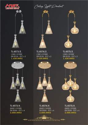 Đèn thả LED Hufa TL 6573/2, 6574/2, 6575/2, 6573/4, 6574/4, 6575/4