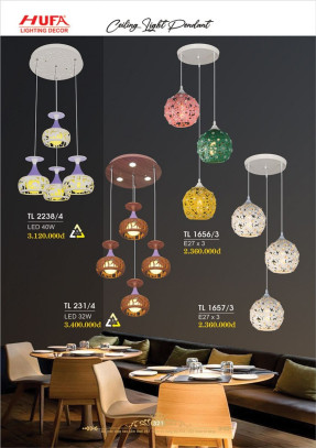 Đèn thả LED Hufa TL 2238/4, TL 231/4, TL 1656/3, TL 1657/3