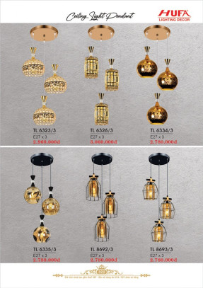 Đèn thả LED Hufa TL 6323/3, TL 6326/3, TL 6334/3, TL 6335/3, TL 8692/3, TL 8693/3