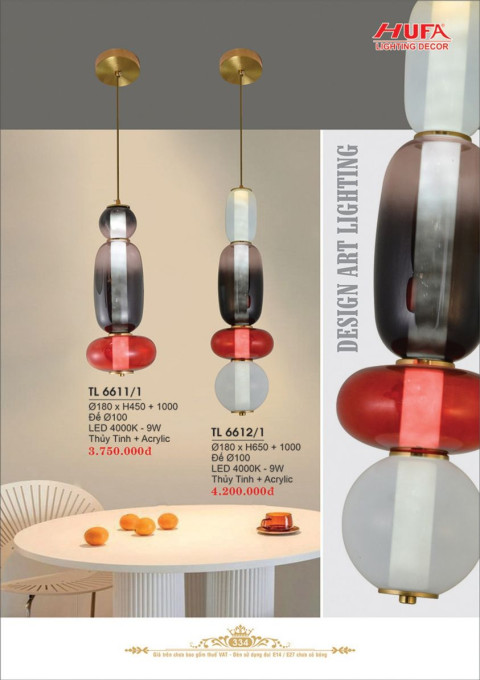 Đèn thả LED Hufa TL 6611/1, 6612/1