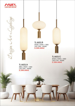 Đèn thả LED Hufa TL 6623/A, TL 6623/B, TL 6623/C