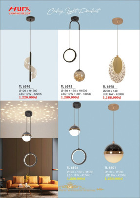 Đèn thả LED Hufa TL 6596, TL 9593, TL 6595, TL 6594, TL 6601
