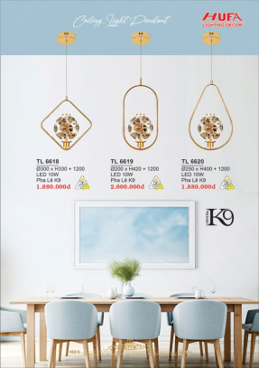 Đèn thả LED Hufa TL 6618, TL 6619, TL 6620