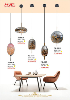 Đèn thả quày bar Hufa TQ 6506, TQ 6507, TQ 6508, TQ 6509, TQ 6510