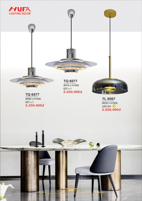 Đèn thả quày bar Hufa TQ 6567, TQ 6577