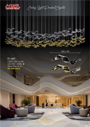 Đèn thả pha lê Hufa FT 1607