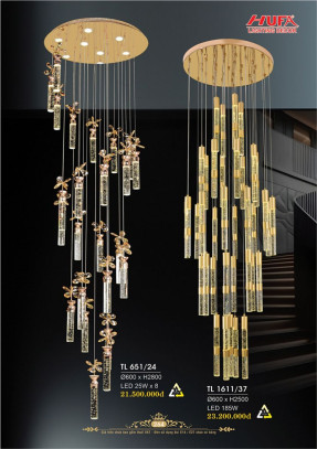 Đèn thả thông tầng Hufa TL 651/24, TL 1611/37