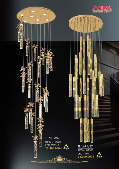 Đèn thả thông tầng Hufa TL 651/24, TL 1611/37