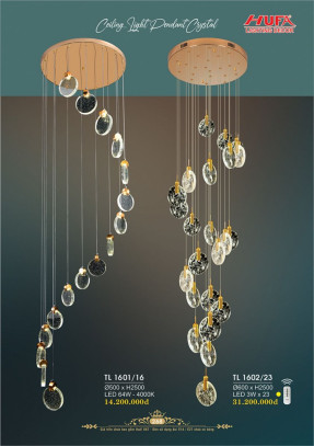 Đèn thả thông tầng Hufa TL 1601/16, TL 1602/23