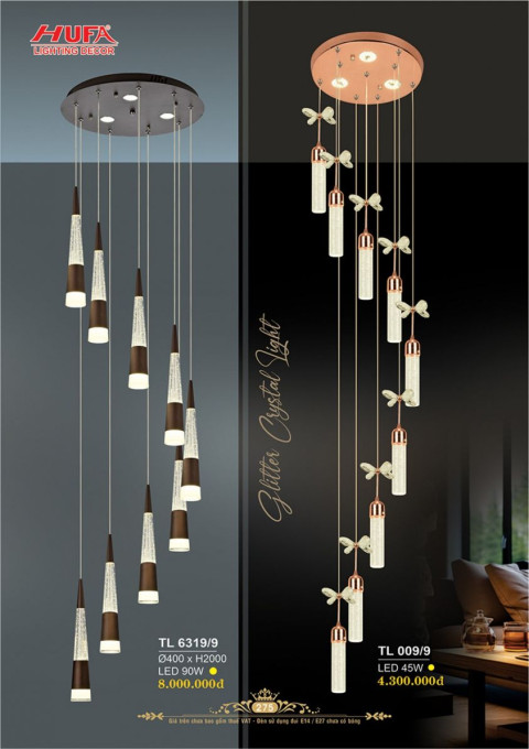 Đèn thả thông tầng Hufa TL 6319/9, TL 009/9