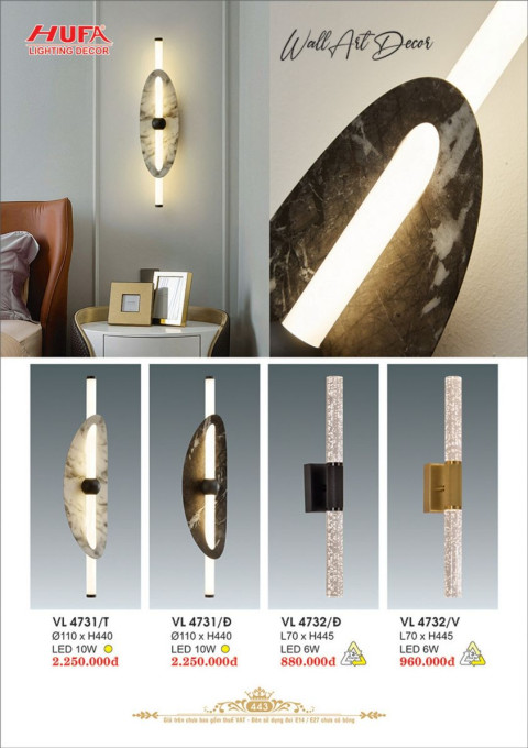 Đèn vách Led Hufa VL 4732, VL 4731