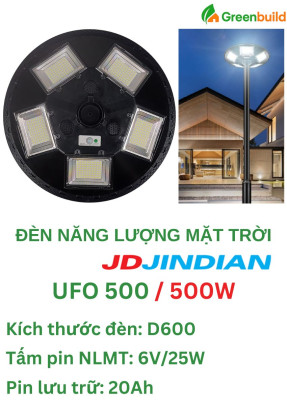 Đèn năng lượng mặt trời 500W Jindian UFO 500