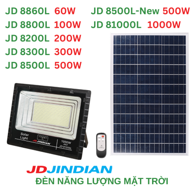 Đèn năng lượng mặt trời Jindian JD-8860L, JD-8800L, JD-8200L, JD-8300L, JD-8500L, JD-8500L-New, JD-81000L
