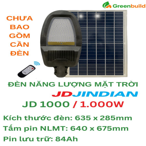 Đèn năng lượng mặt trời 1000W Jindian JD 1000