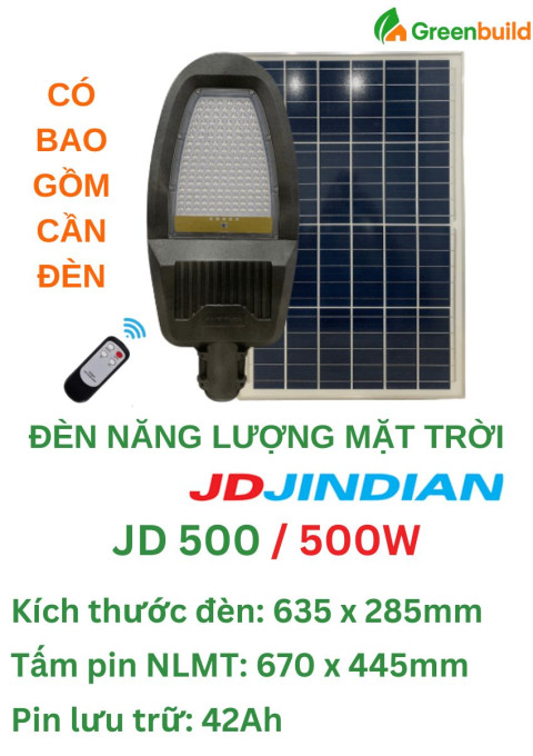 Đèn năng lượng mặt trời 500W Jindian JD 500
