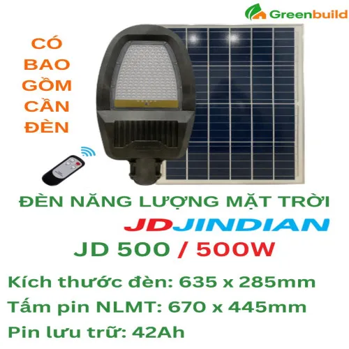Đèn năng lượng mặt trời 500W Jindian JD 500