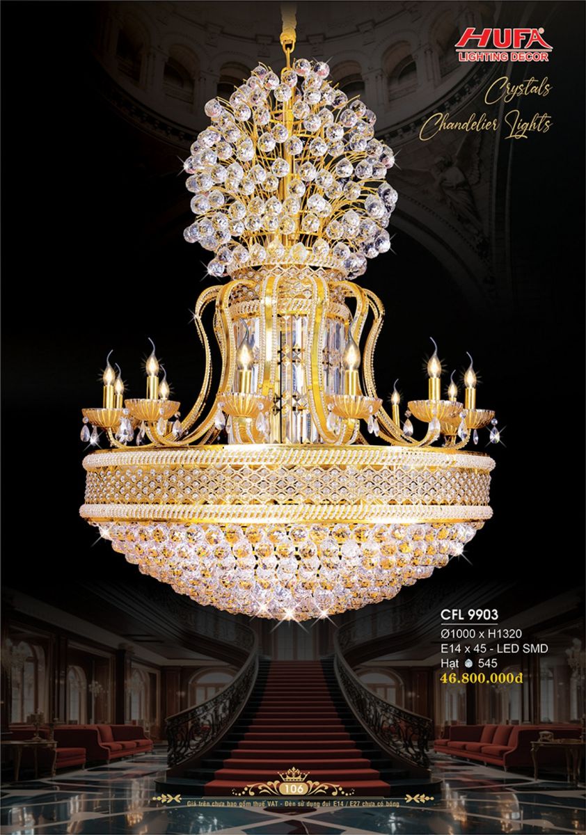 Đèn chùm pha lê Hufa CFL 9903