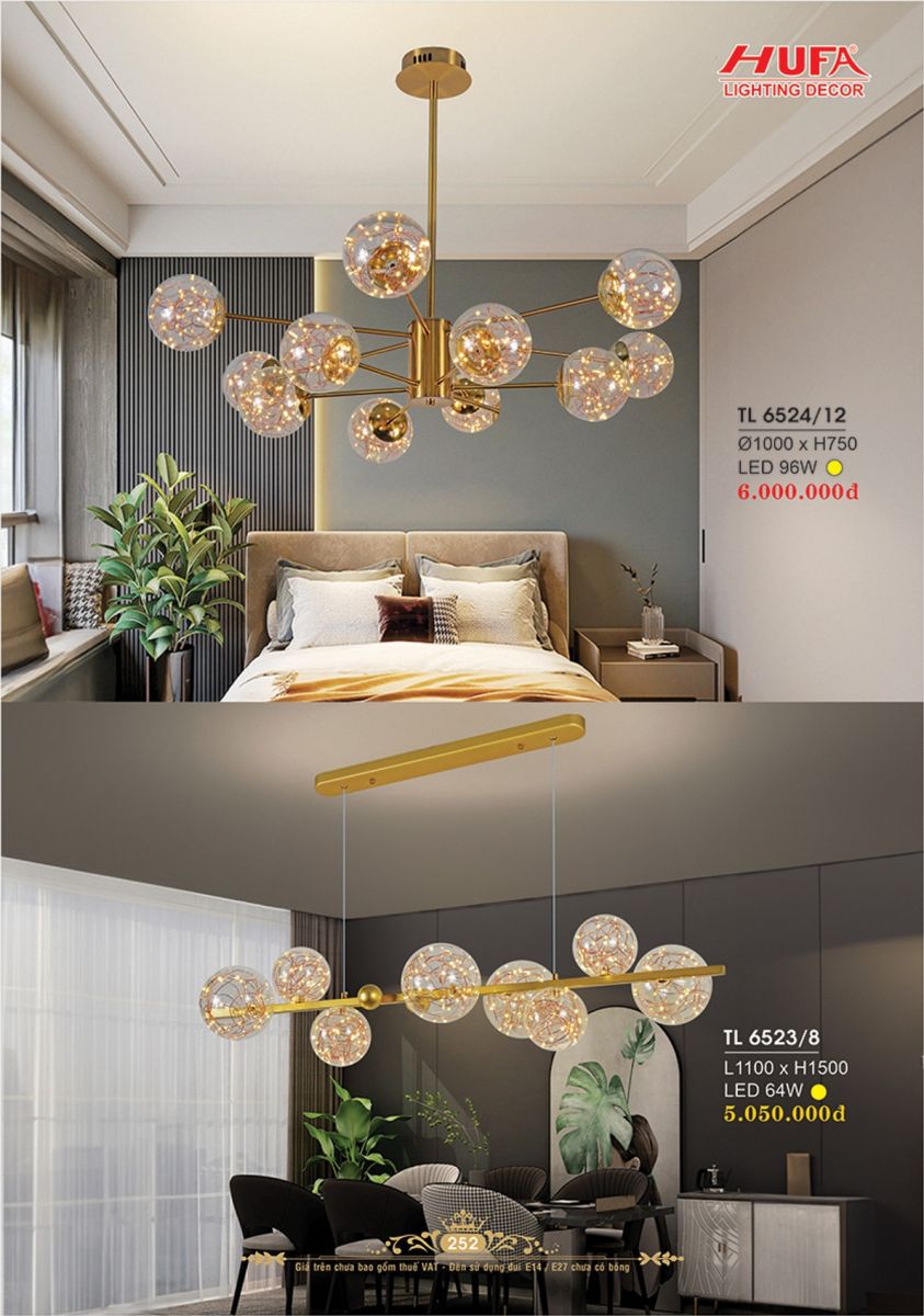 Đèn thả LED Hufa TL 6524/12, TL 6523/8