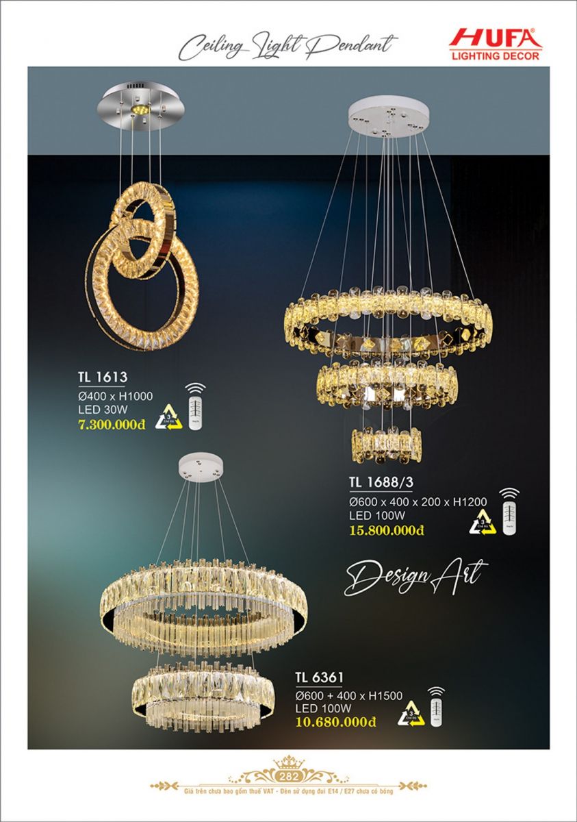 Đèn thả LED Hufa TL 1613, TL 1688/3, TL 6361
