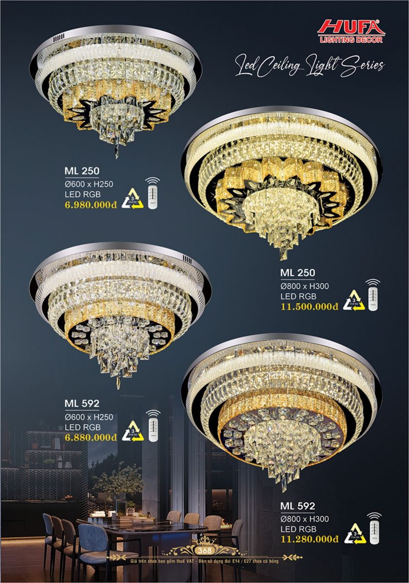 Đèn mâm LED Hufa ML 250, ML 592