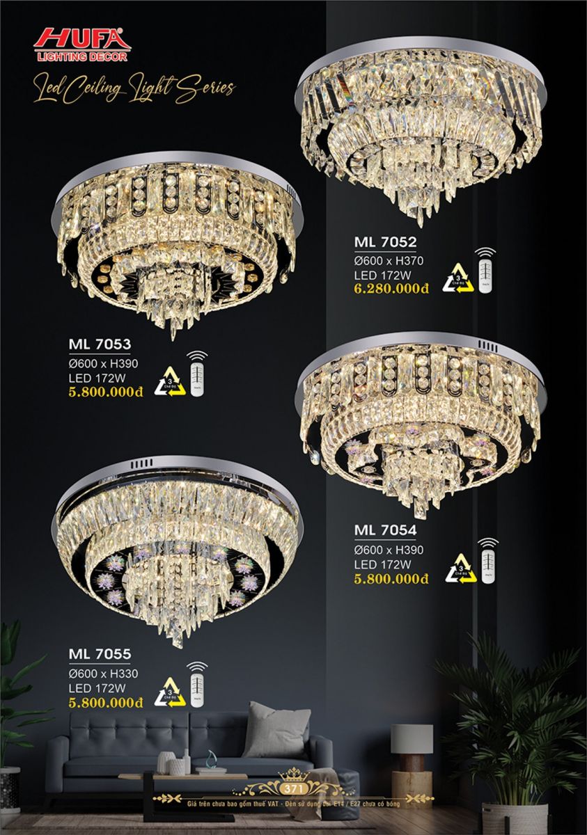 Đèn mâm LED Hufa ML 7052, ML 7053, ML 7054, ML 7055