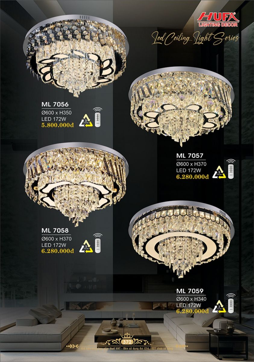 Đèn mâm LED Hufa ML 7056, ML 7057, ML 7058, ML 7059