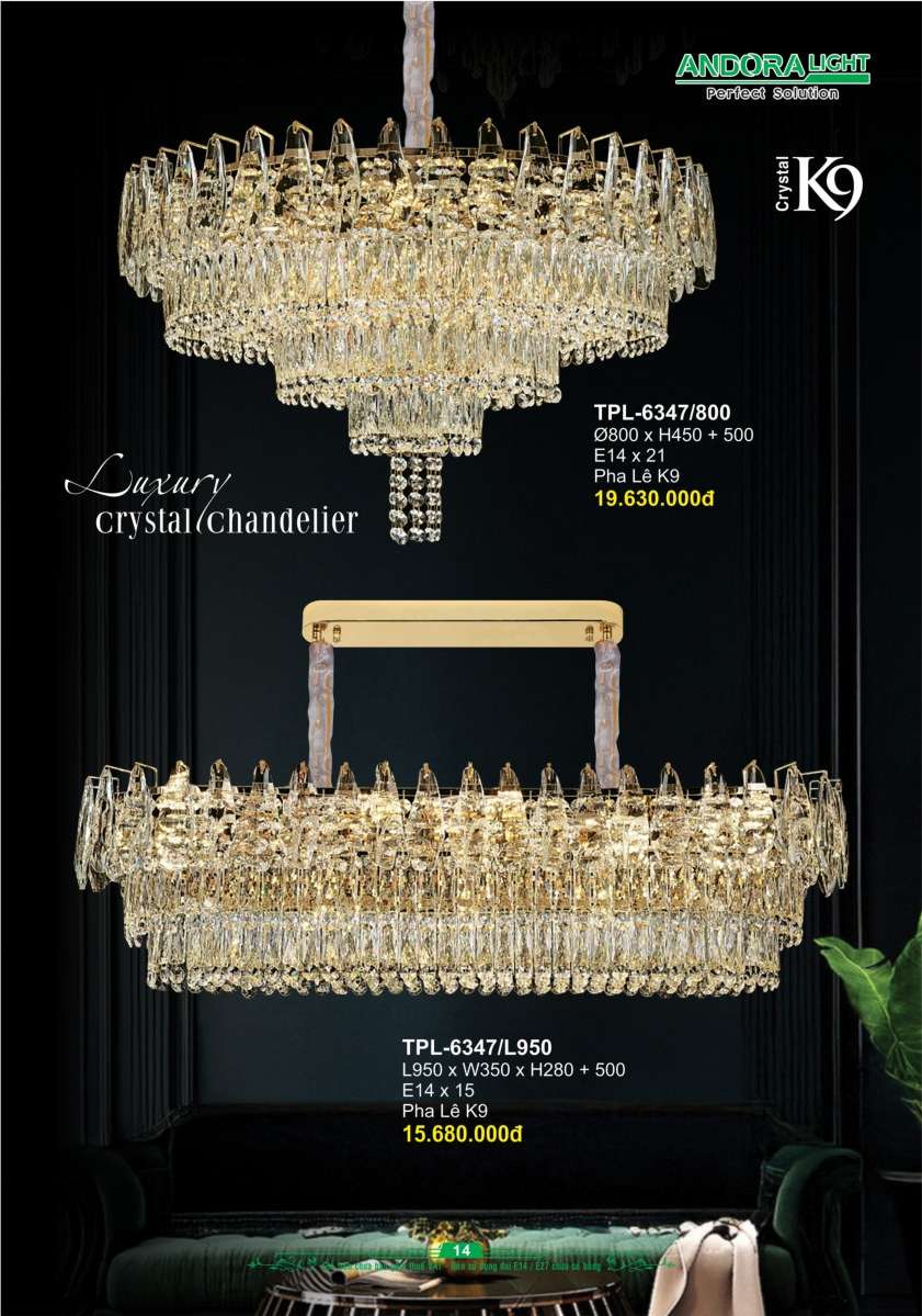 Đèn chùm Andora Light TPL-6347/800, TPL-6347/L950