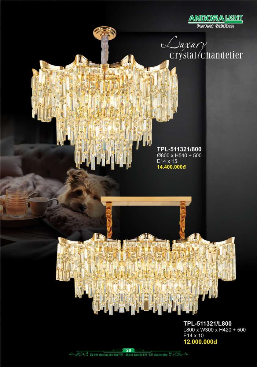 Đèn chùm Andora Light TPL-511321/800, TPL-511321/L800