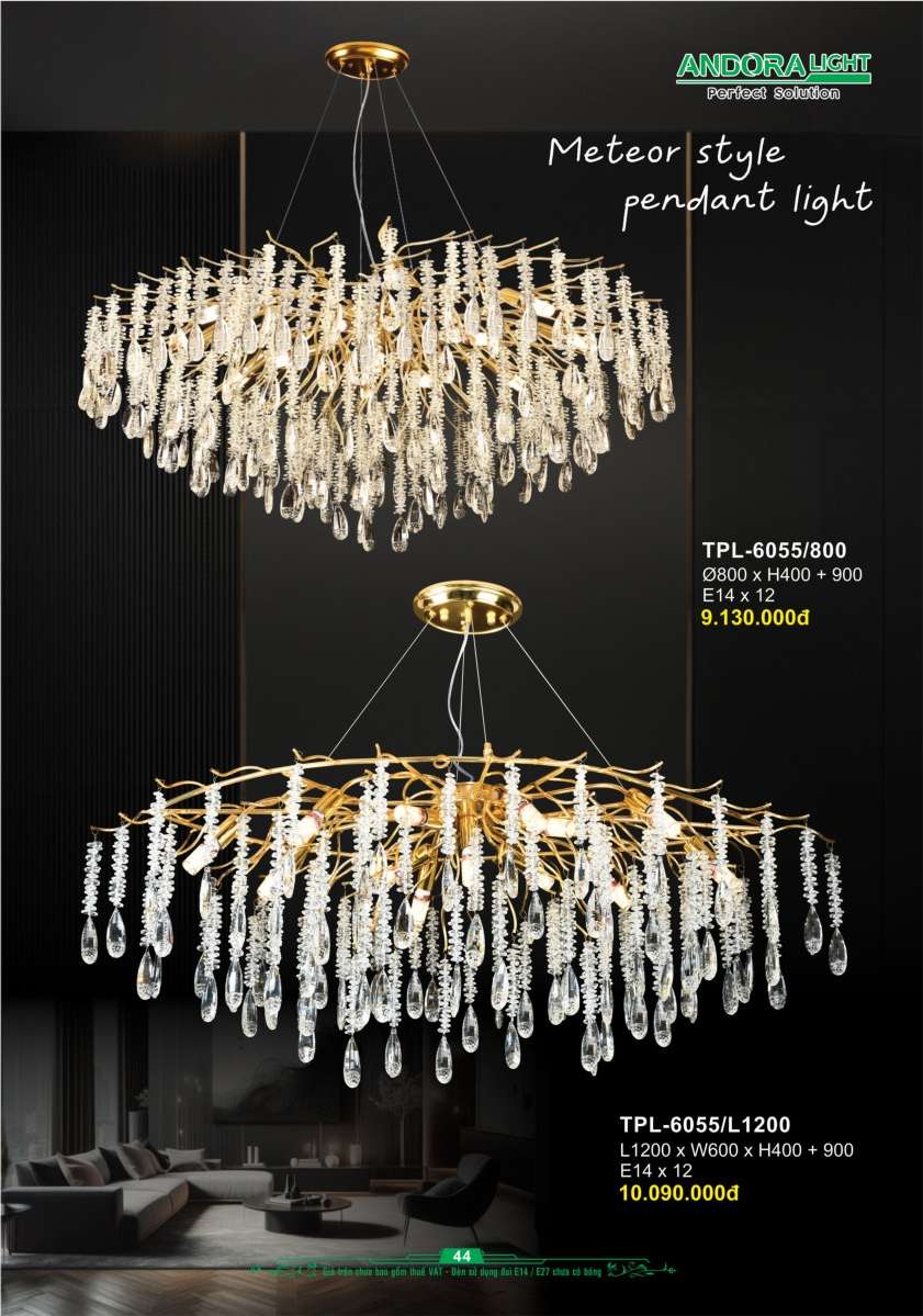 Đèn chùm Andora Light TPL-6055/800, TPL-6055/L1200