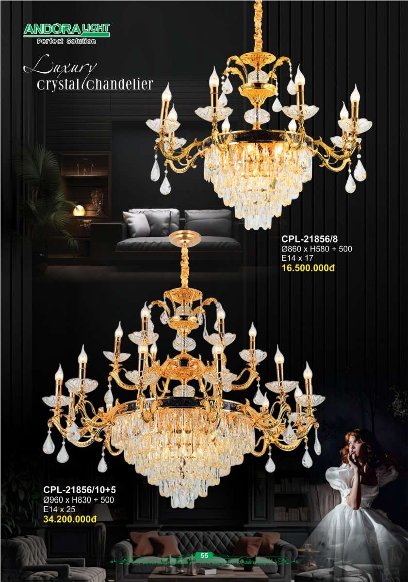 Đèn chùm Andora Light CPL-21856/8, CPL-21856/10+5
