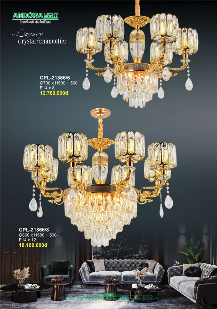 Đèn chùm Andora Light CPL-21866/6, CPL-21866/8