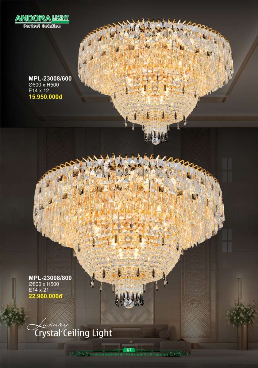 Đèn mâm pha lê Andora Light MPL-23008/800, MPL-23008/800