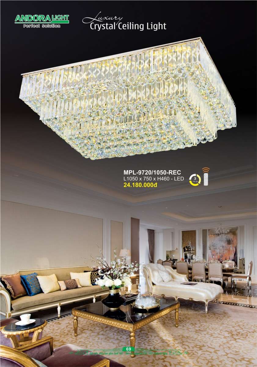 Đèn mâm pha lê Andora Light MPL-9720/1050-REC