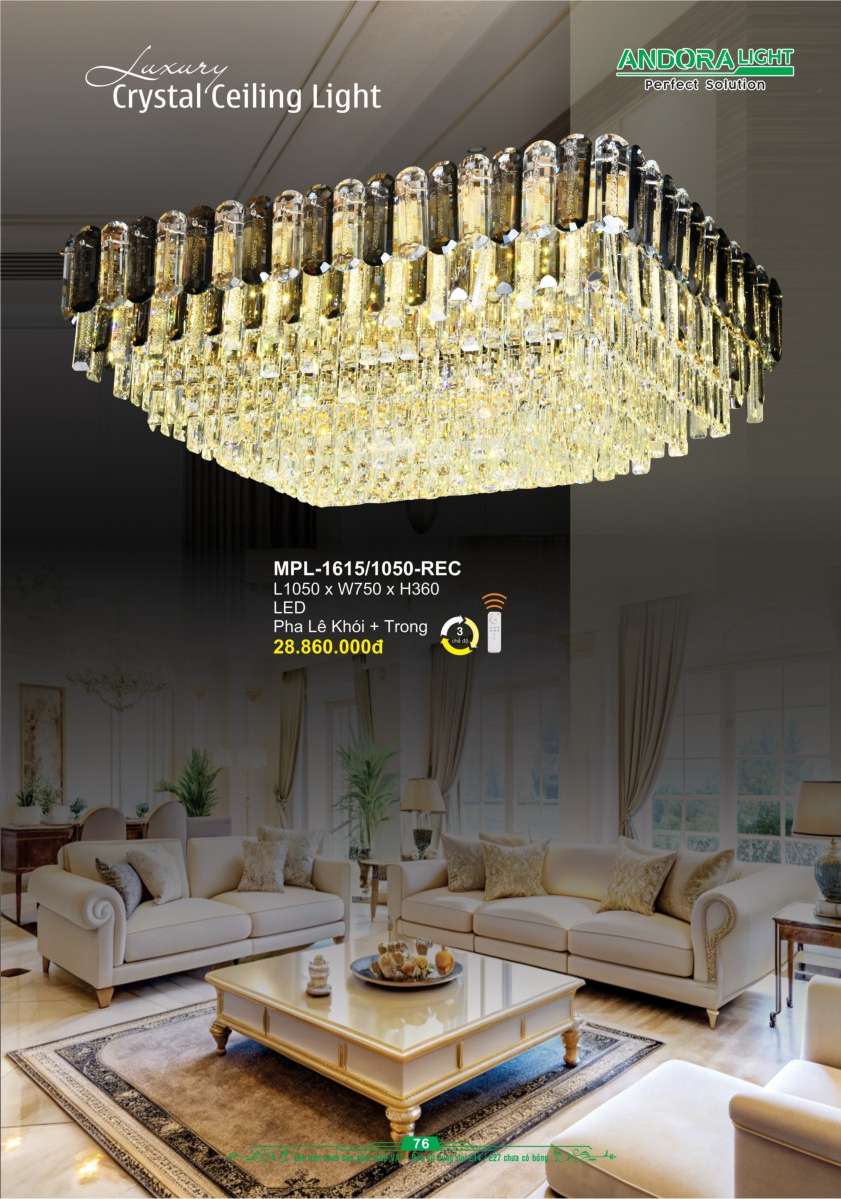 Đèn mâm pha lê Andora Light MPL-1615/1050-REC