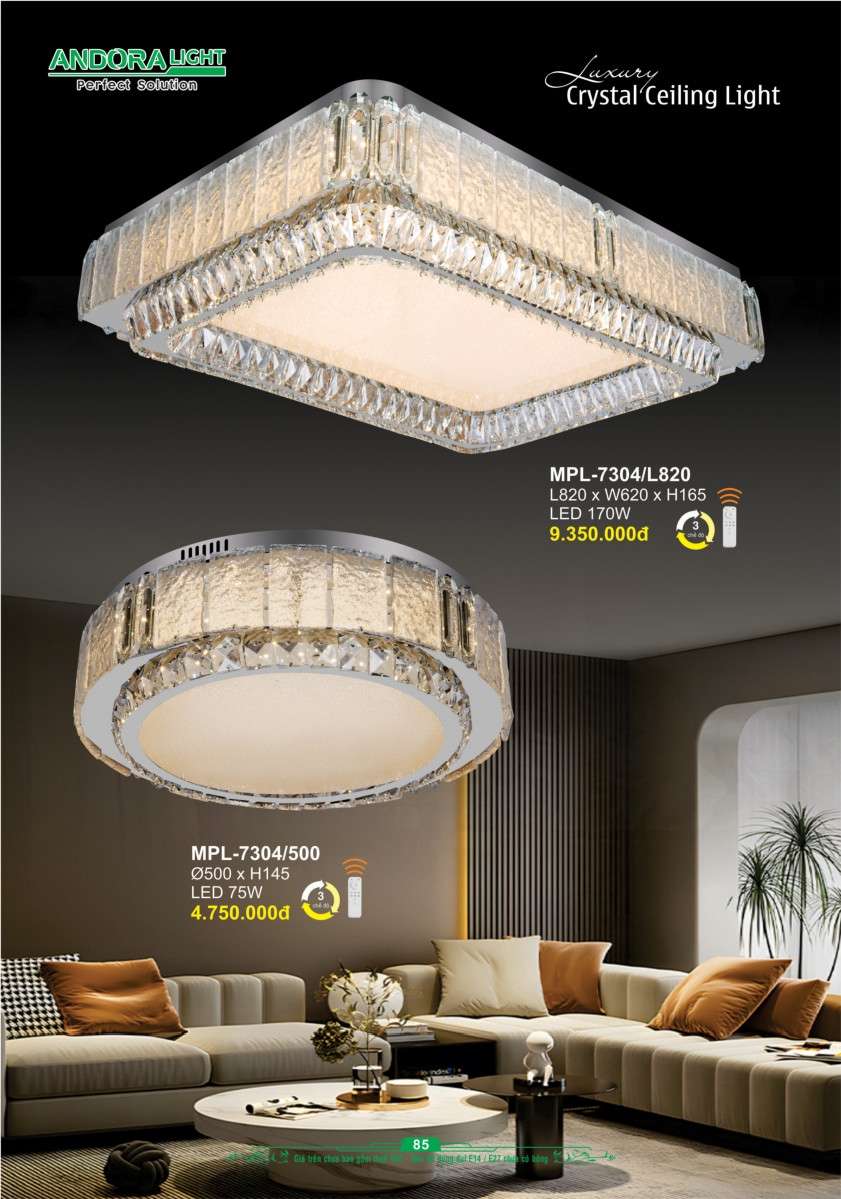Đèn mâm pha lê Andora Light MPL-7304/500, MPL-7304/L820