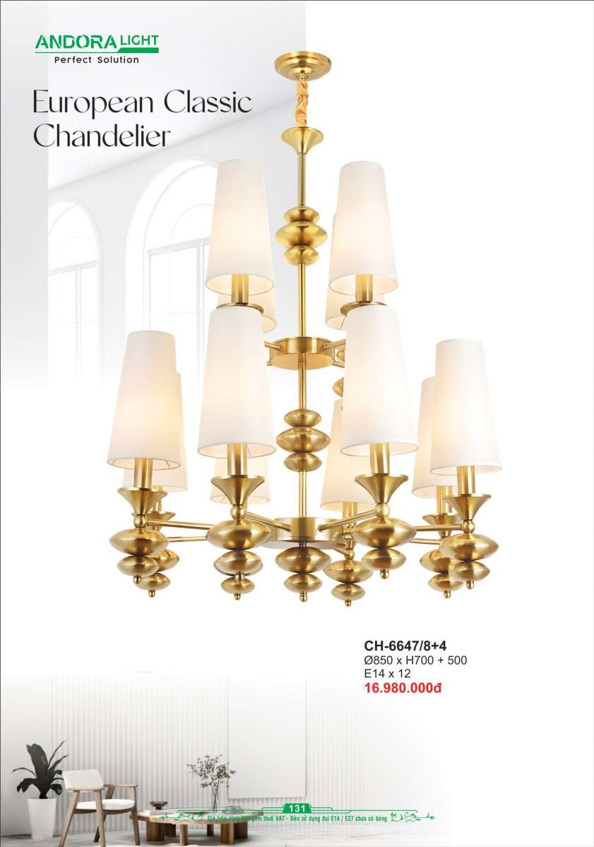 Đèn chùm Andora Light CH-6647/8+4