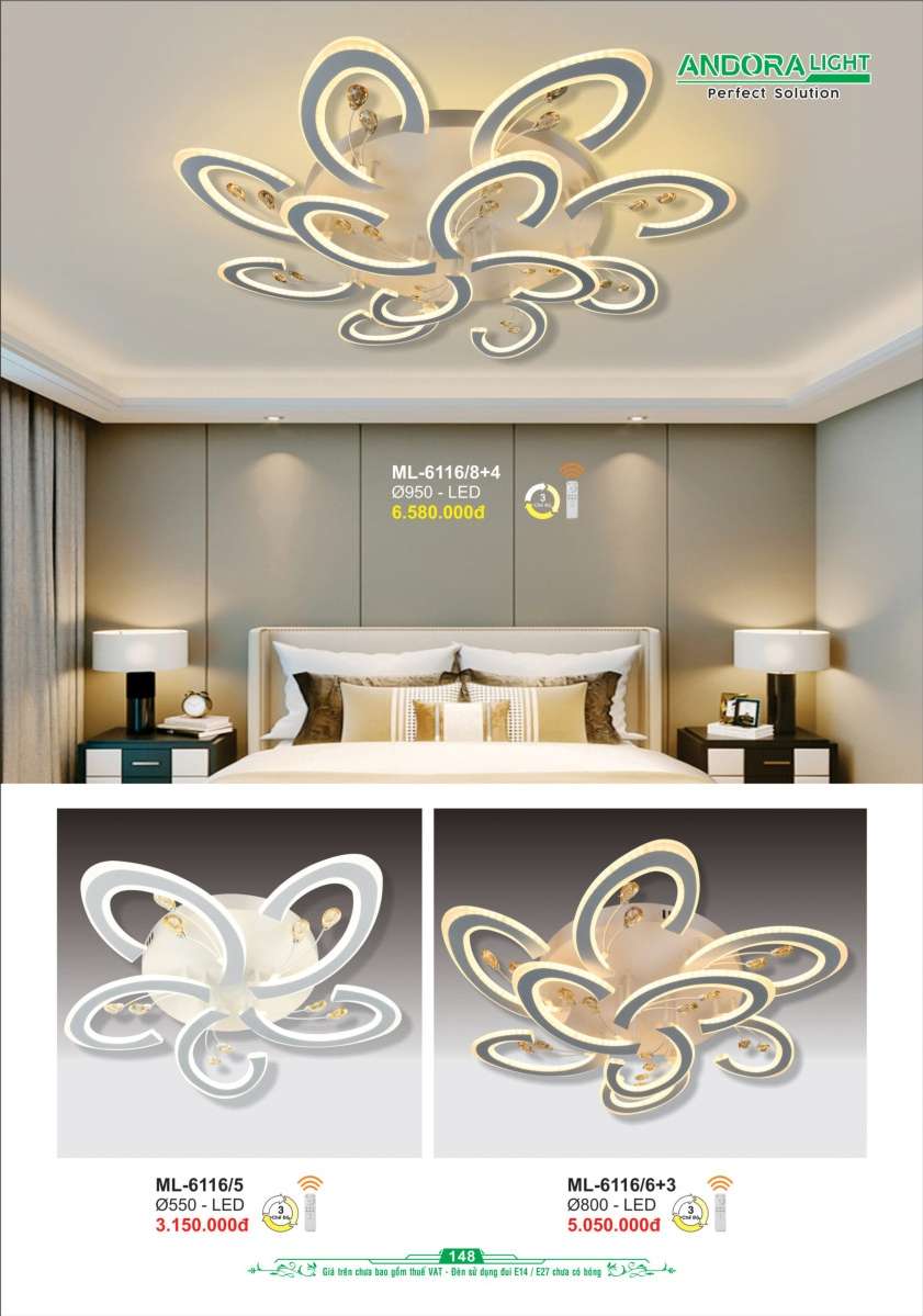Đèn mâm Andora Light ML-6116/8+4, ML-6116/5, ML-6116/6+3
