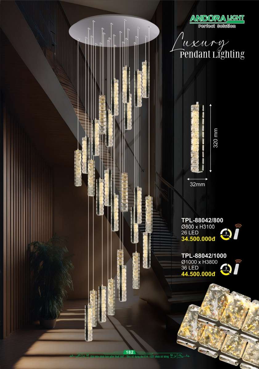Đèn thả Andora Light TPL-88042/800, TPL-88042/1000